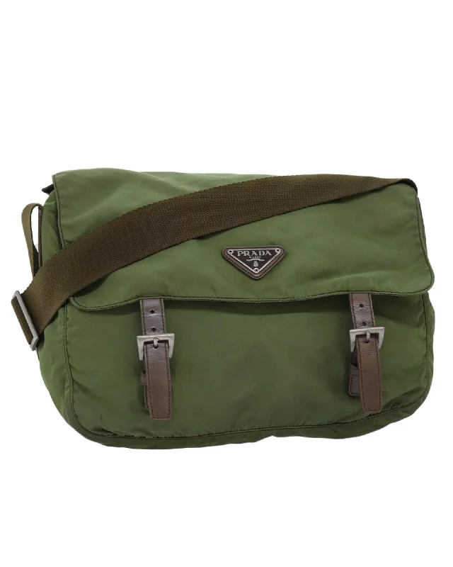 Best-Selling Bags Now At Exclusive Promotional PricesLuxury Fashion Discounts PRADA Nylon Messenger Shoulder Bag Green Best-Selling Bags Now At Exclusive Promotional PricesLuxury Fashion Discounts PRADA Nylon Messenger Shoulder Bag Green