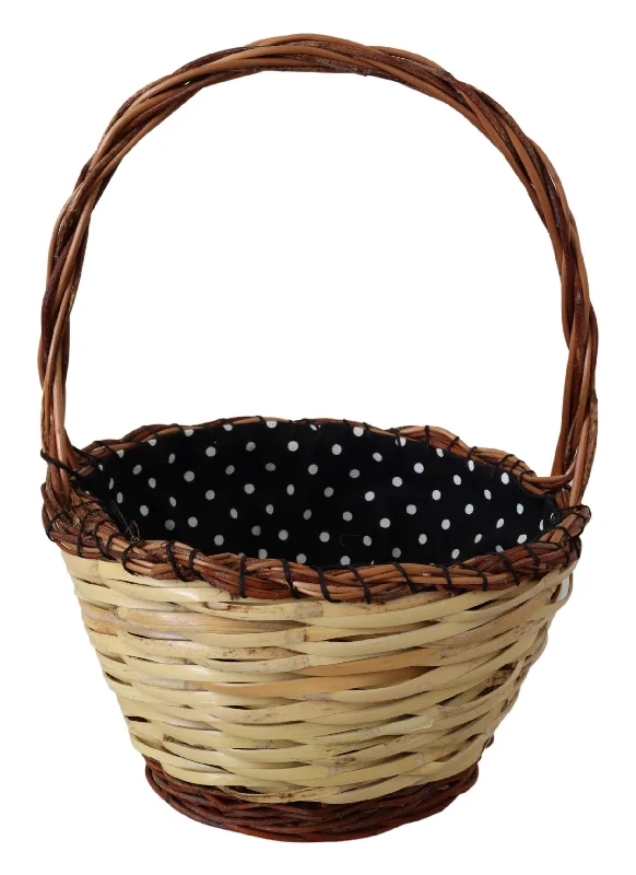 Dolce & Gabbana Gorgeous  Wicker Basket Tote Bag