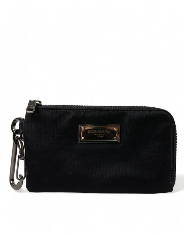 Dolce & Gabbana Chic Nylon-Leather Designer Women's Pouch