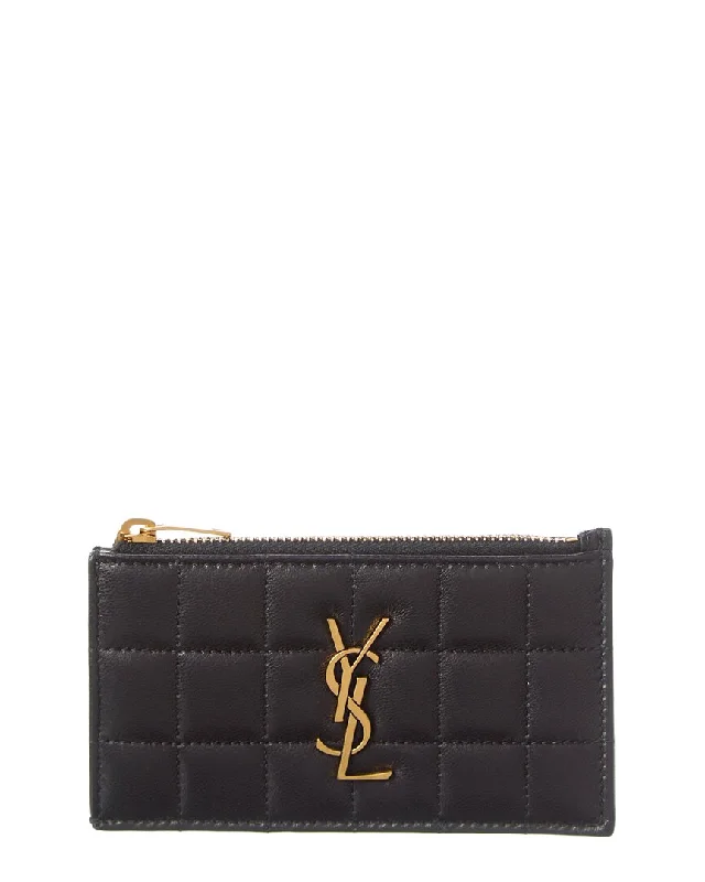 Saint Laurent Cassandre Leather Card Case