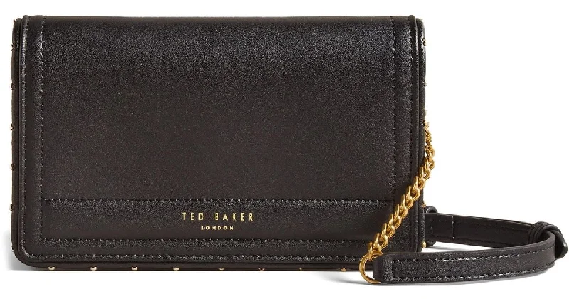 Ted Baker London KAHNISA-Studded Edge Leather Purse, Black