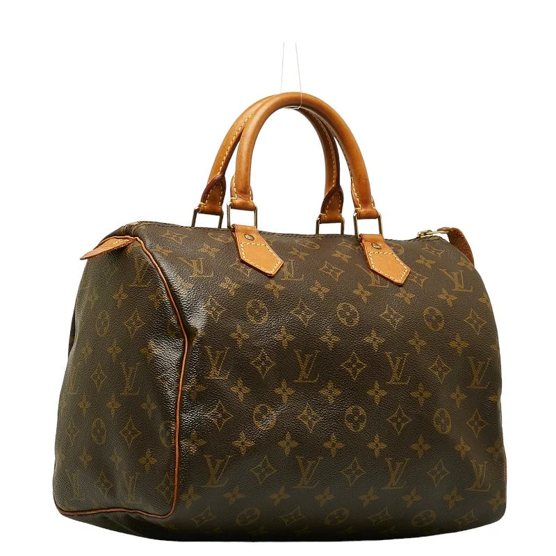 Louis Vuitton Monogram Speed 30 Handbag M41526 Brown PVC Leather Lady Louis Vuitton