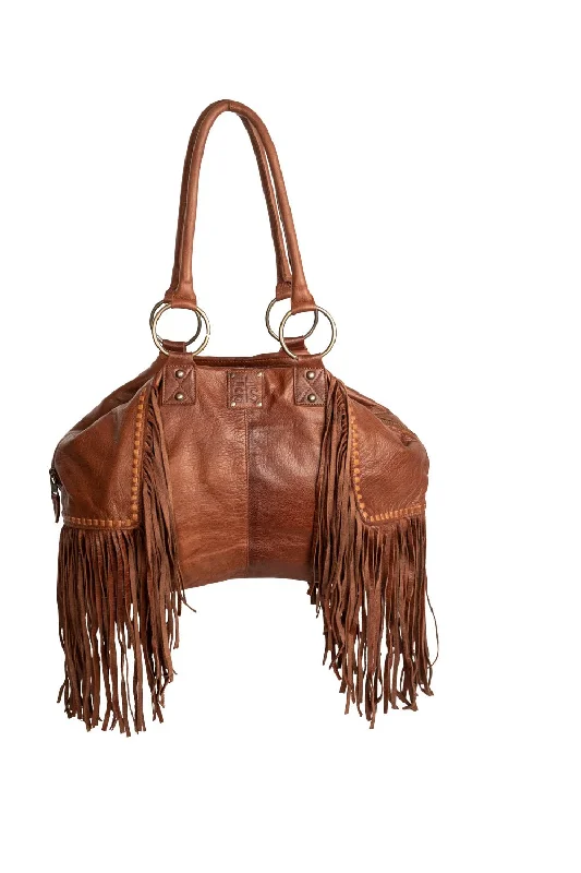 STS Ranchwear Womens Indie Carmen Walnut Buffalo Leather Handbag Bag