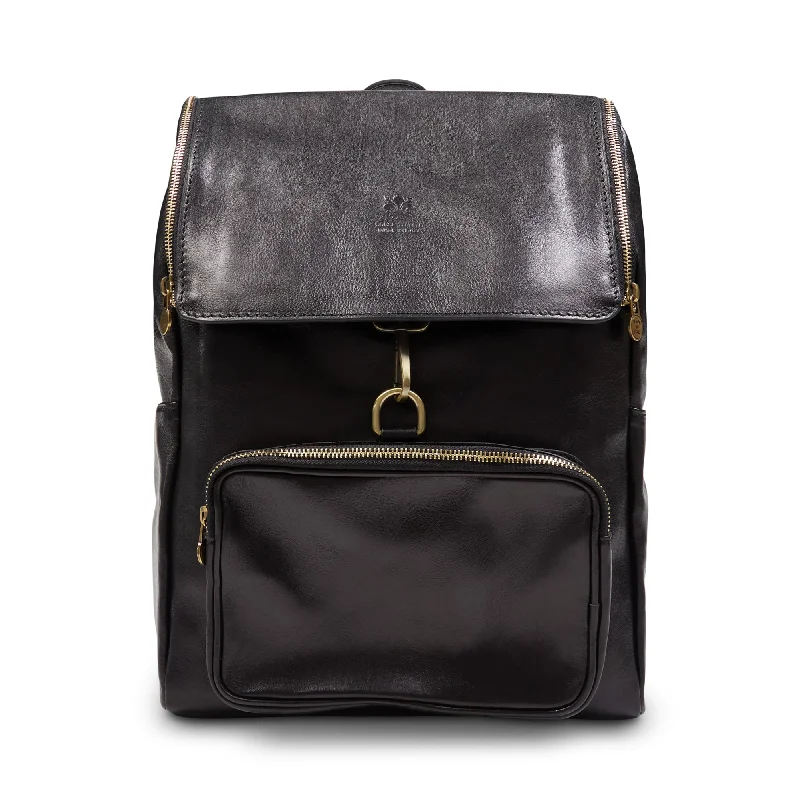 Leather Backpack - Black