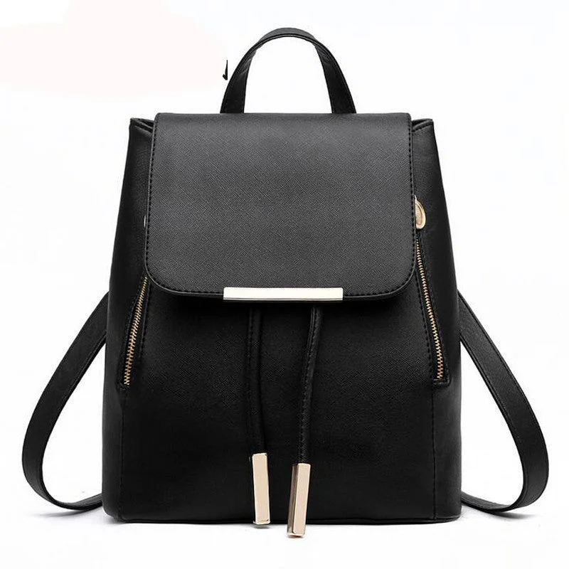 Women Backpack High Quality PU Leather Mochila Escolar School Bags For Teenagers Girls Top-handle Backpacks Herald Fashion