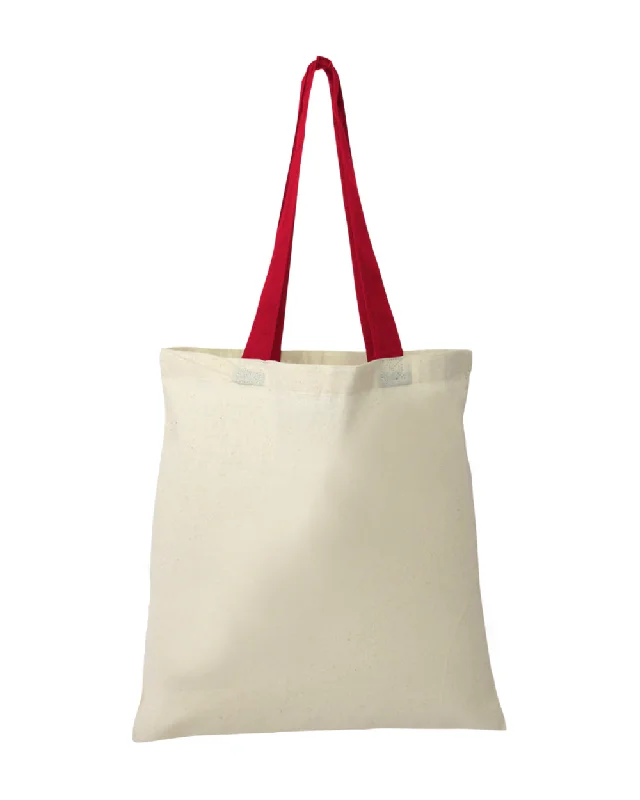 100% Cotton Tote Bag With Color Handle - TB160