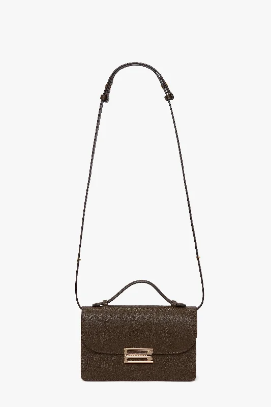 Mini Dorian Bag In Khaki Grained Leather