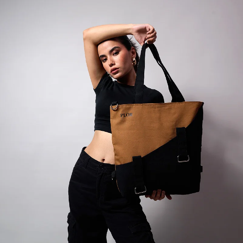 Classic Black-Brown Tote Bag