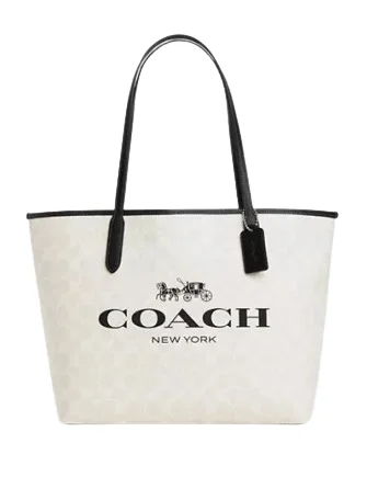 Coach City Tote In Signature Canvas