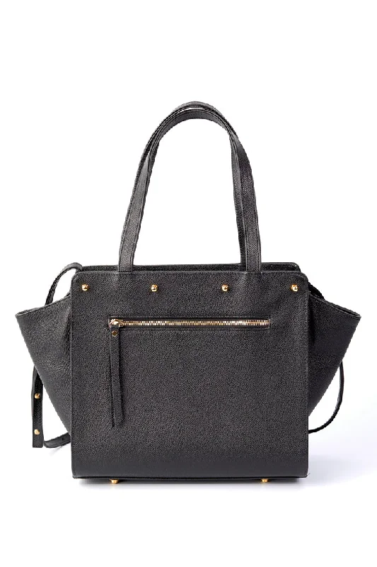 Lizzie Italian Black Alpina Leather Handbag