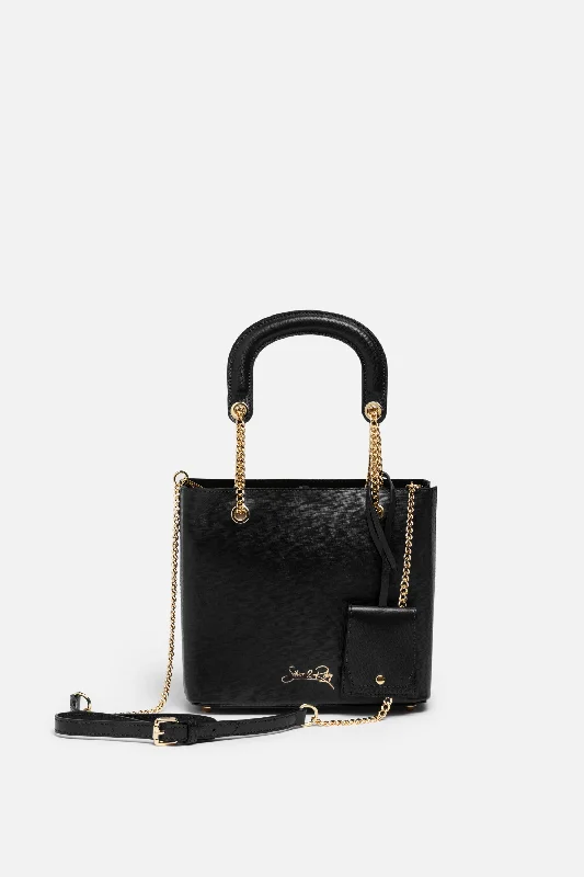 Dubai Crossbody and Lady Leather Bag in Noir Black