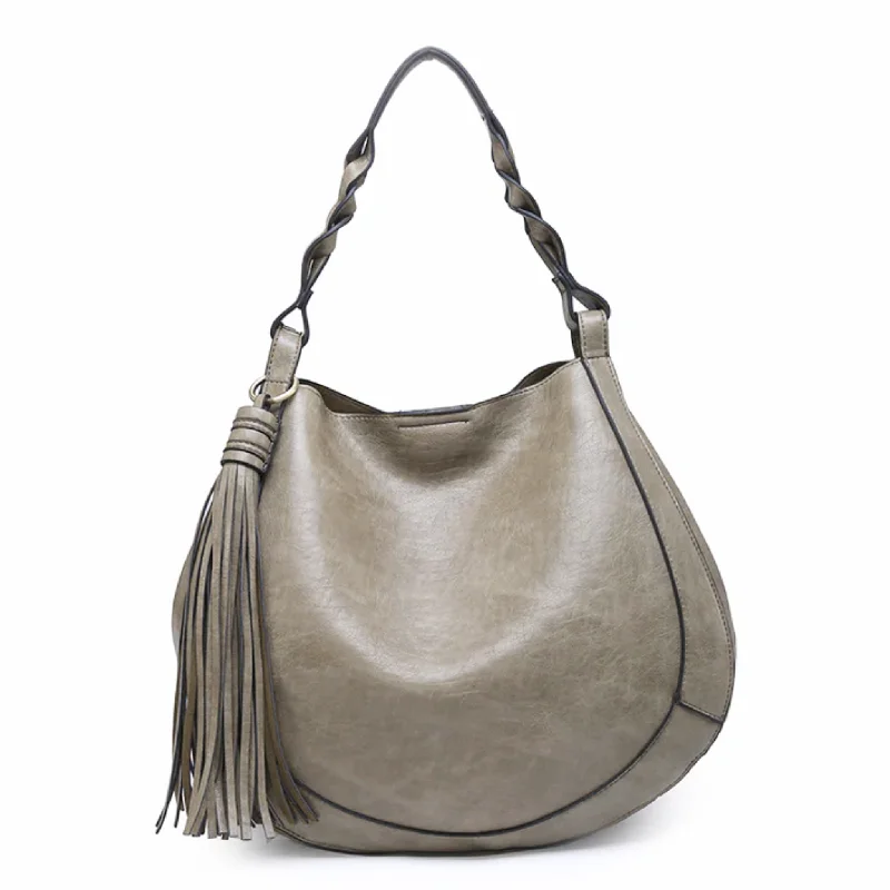 Eloise Large Tassel Hobo w/ Braided Handle