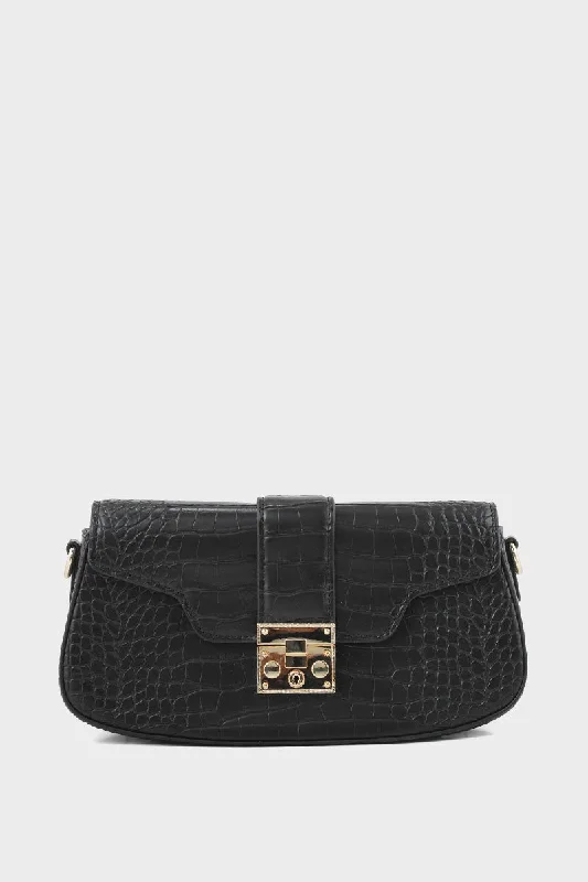 Flap Shoulder Bags BS2007-Black