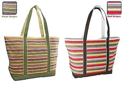 Canvas Stripes Tote Bag(LARGE)