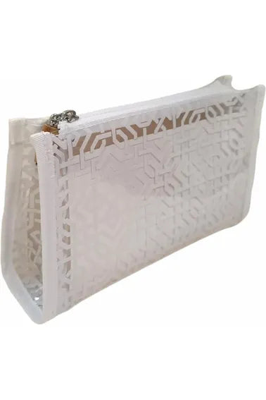 Large White Clear Lattice Make Up Bag