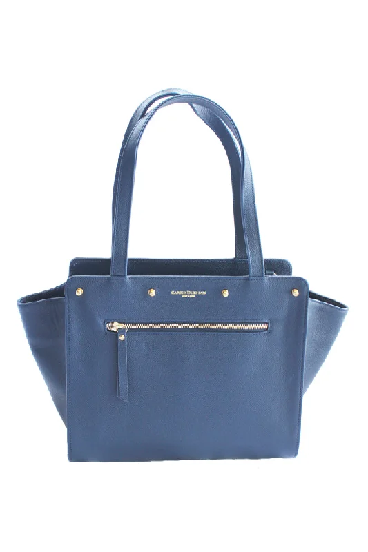 Lizzie Italian Deep Azure Blue Alpina Leather Handbag