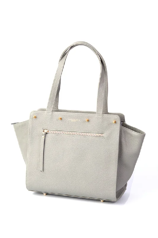 Lizzie Italian Dove Grey Alpina Leather Handbag