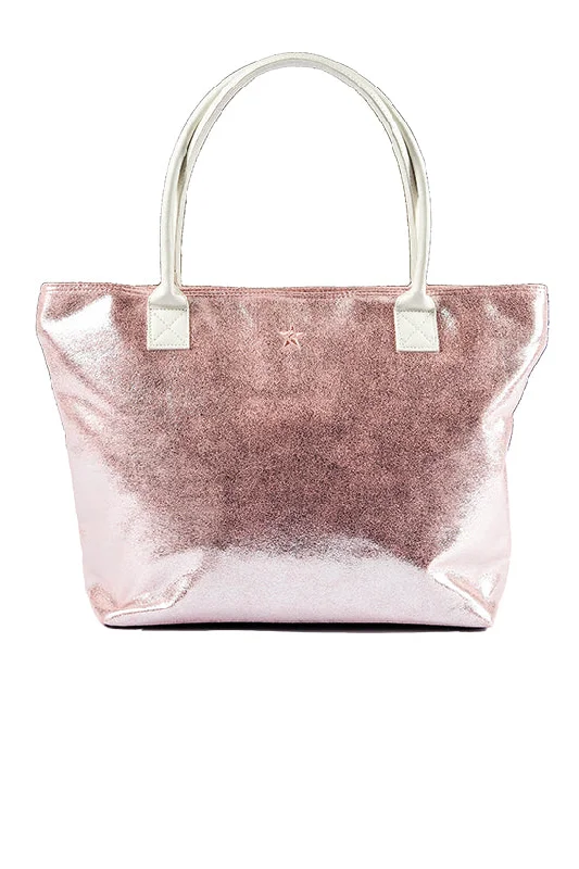 Faux Suede in Pink Champagne Rebel Tote Bag