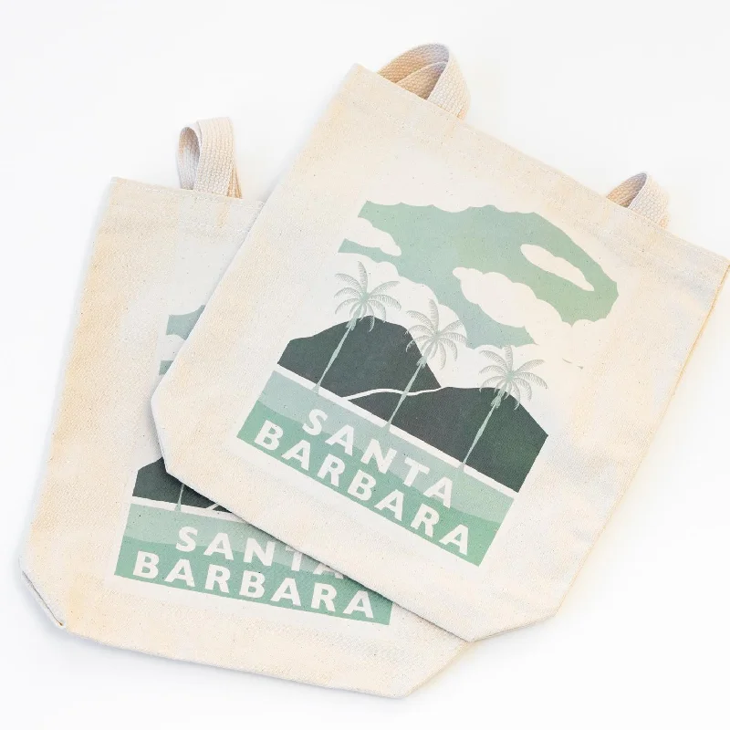 Santa Barbara Palms Canvas Tote