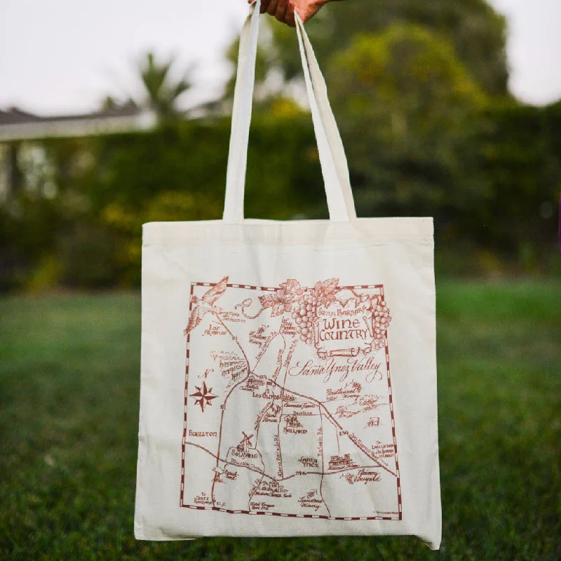 Santa Ynez Wine Country Map Tote