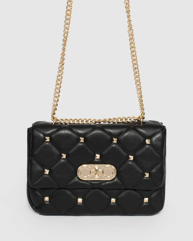 Black Amillia Studed Crossbody Bag