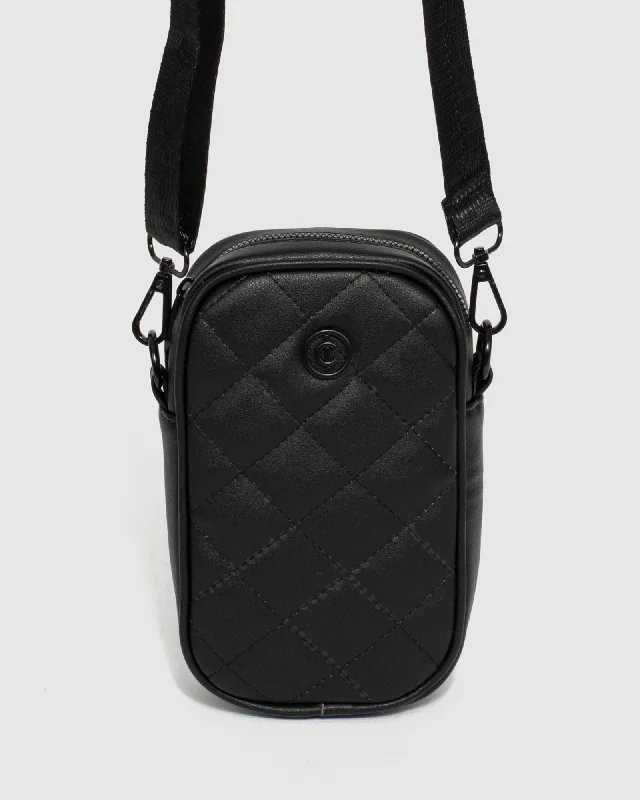 Black Rubee Quilted Crossbody Bag