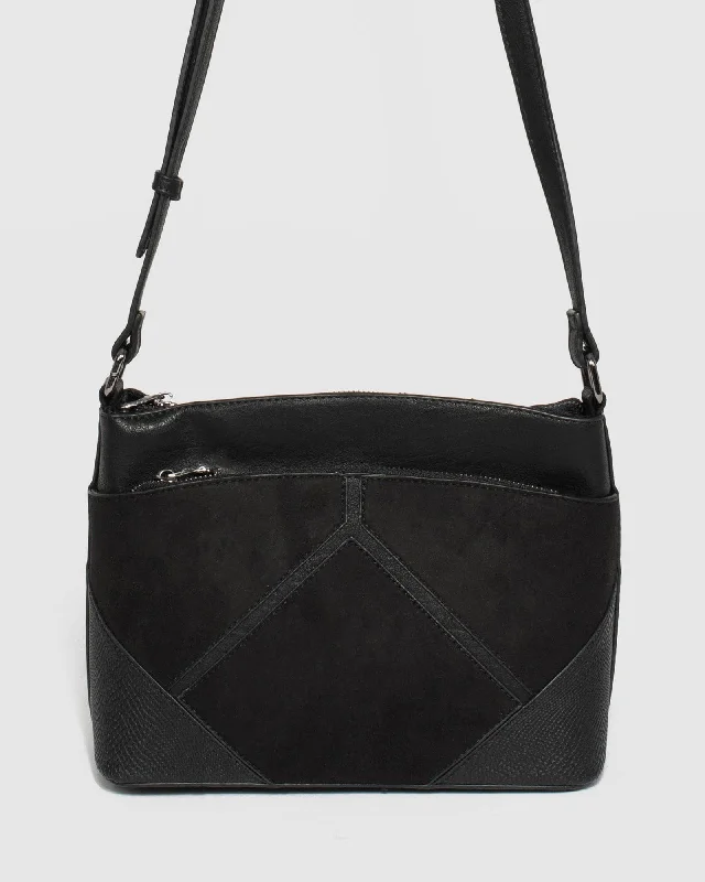 Black Shalise Geo Crossbody Bag