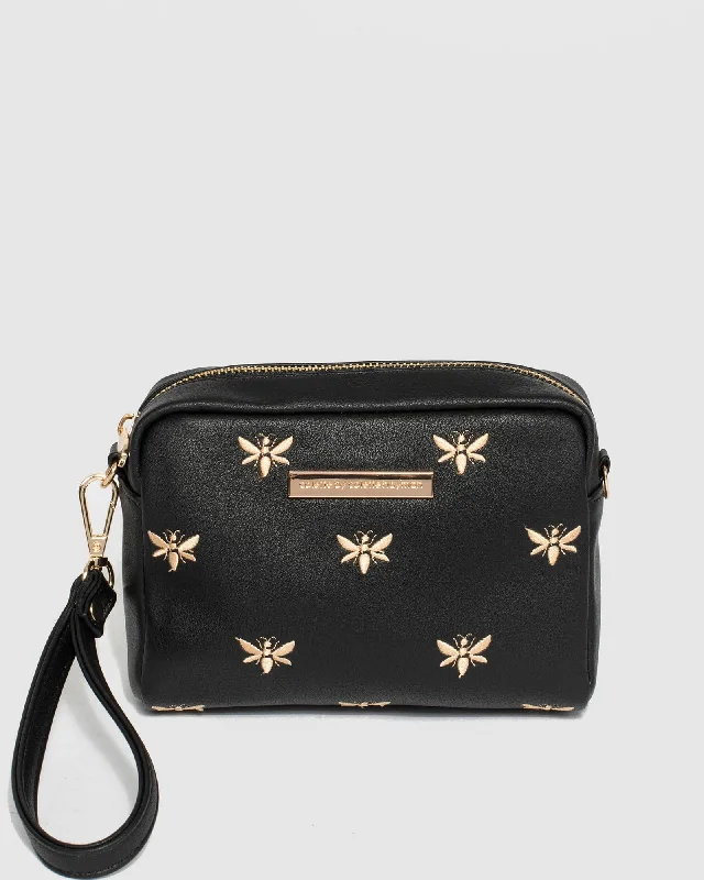 Black Suri Bee Crossbody Bag