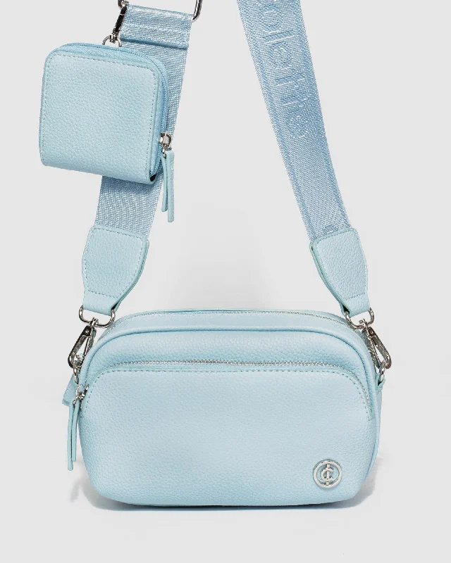 Blue Amalia Webbing Crossbody Bag