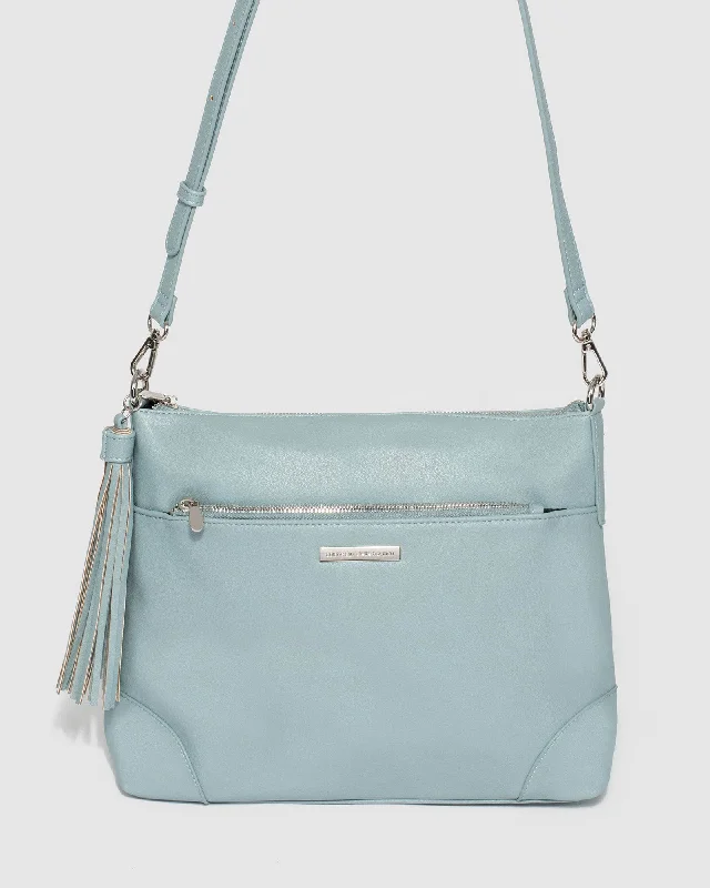 Blue Walking The Dog Patch Crossbody Bag