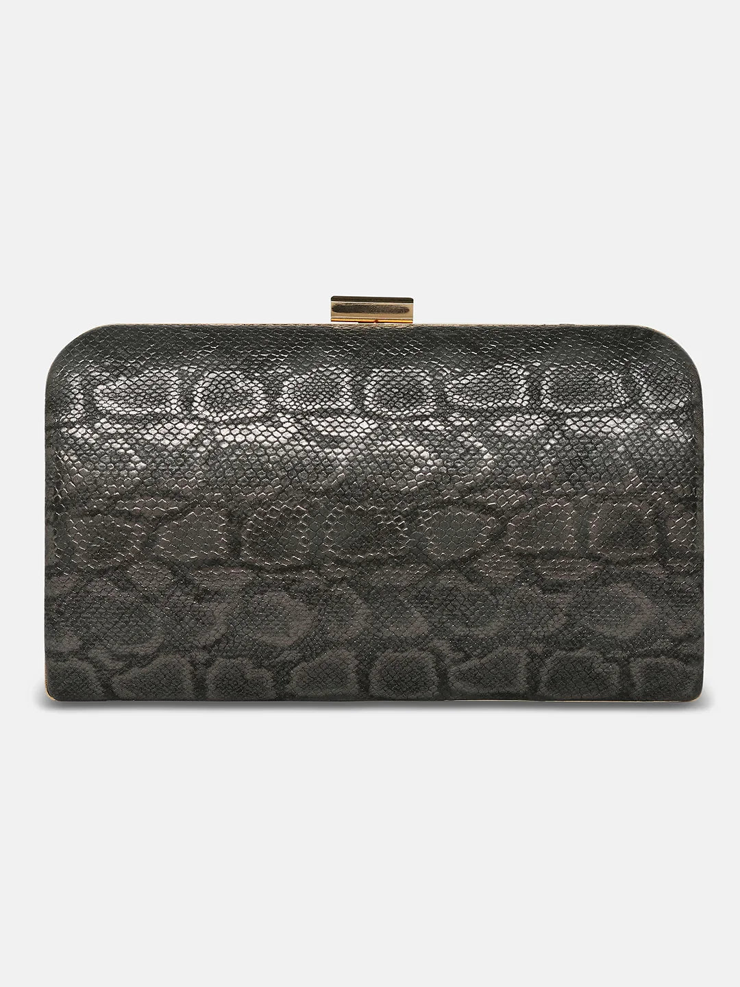 Caprese Party Teirra Box Clutch Medium Gunmetal