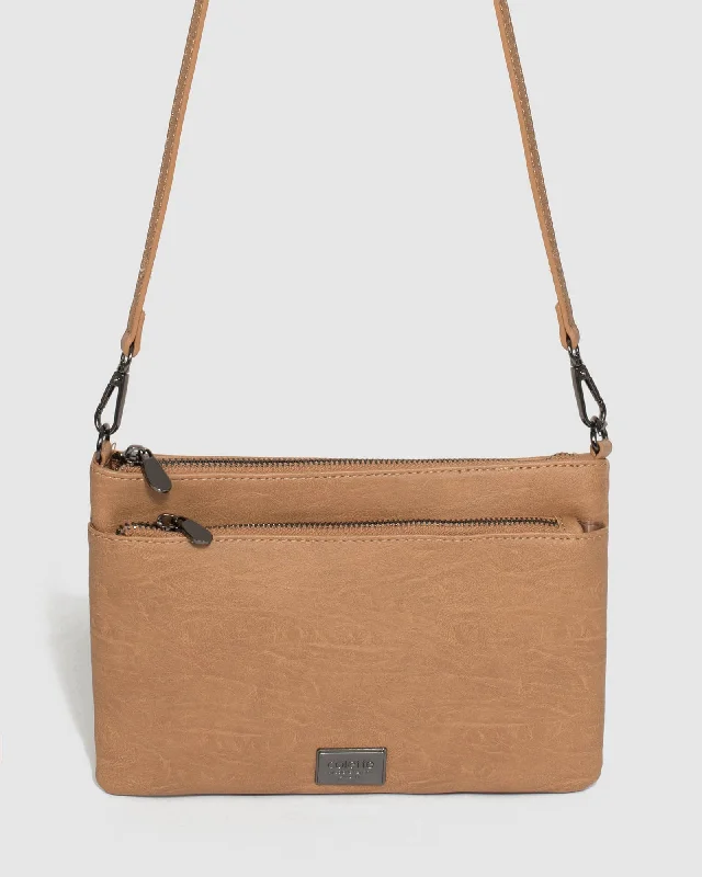 Caramel Demi Double Crossbody Bag