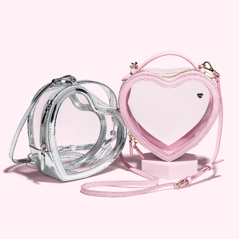 Clear Heart Crossbody Bag