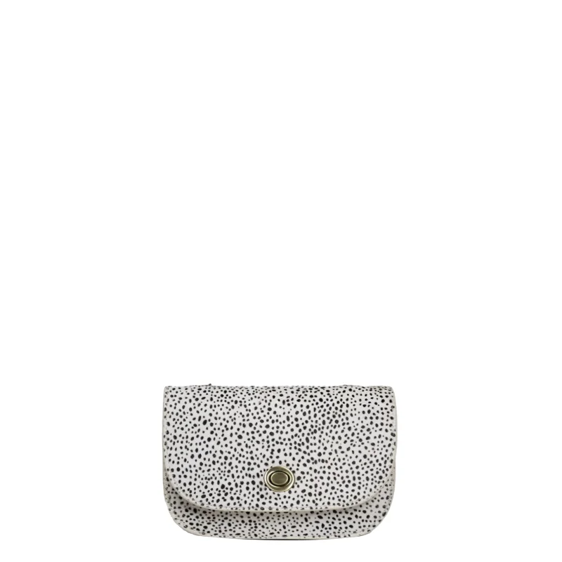 Collette Crossbody Hair Calf Snow Leopard