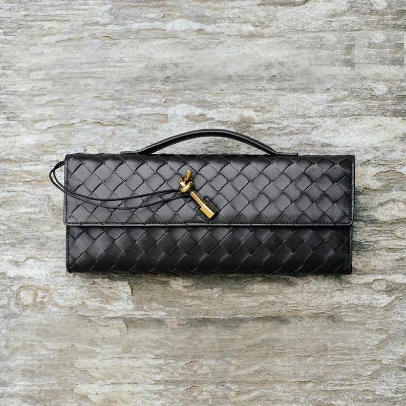 Long Clutch Andiamo Top Handle, Black