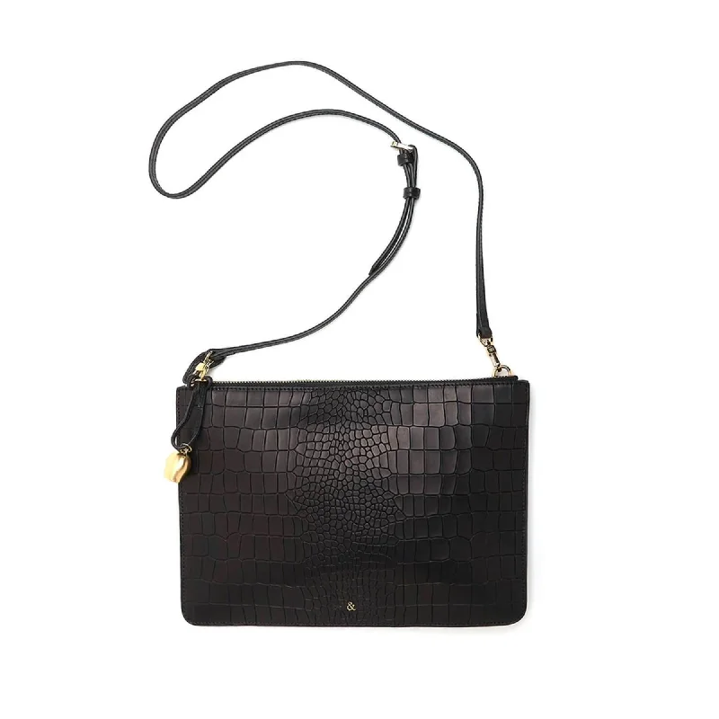 GIA Cross Body Bag / Oversize Clutch - Black