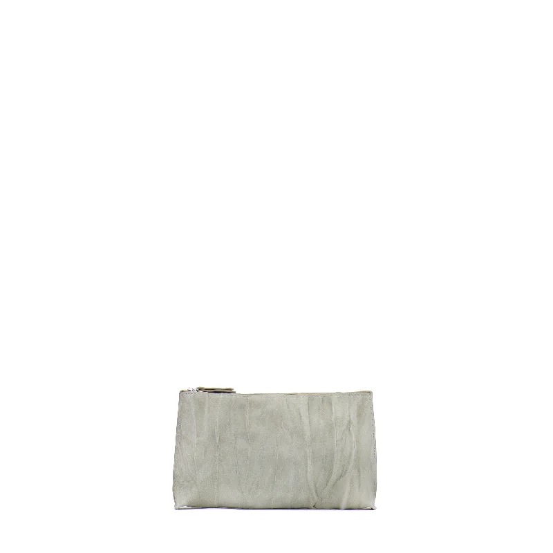 ESSENTIAL POUCH CEMENT PLEATED SHEEPSKIN