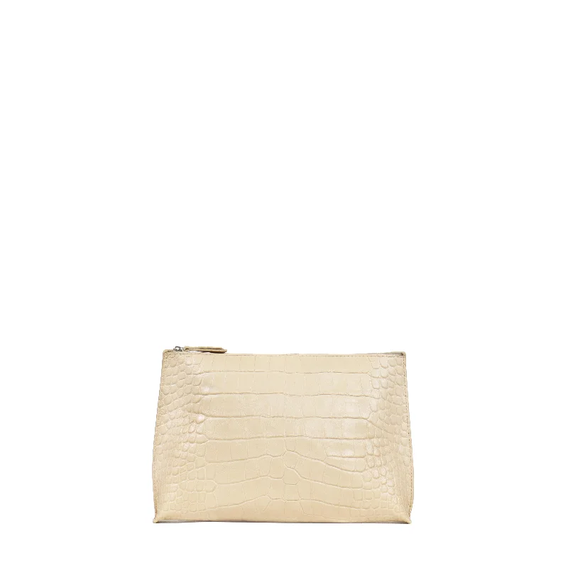 EVERYDAY POUCH BLONDE EMBOSSED GATOR