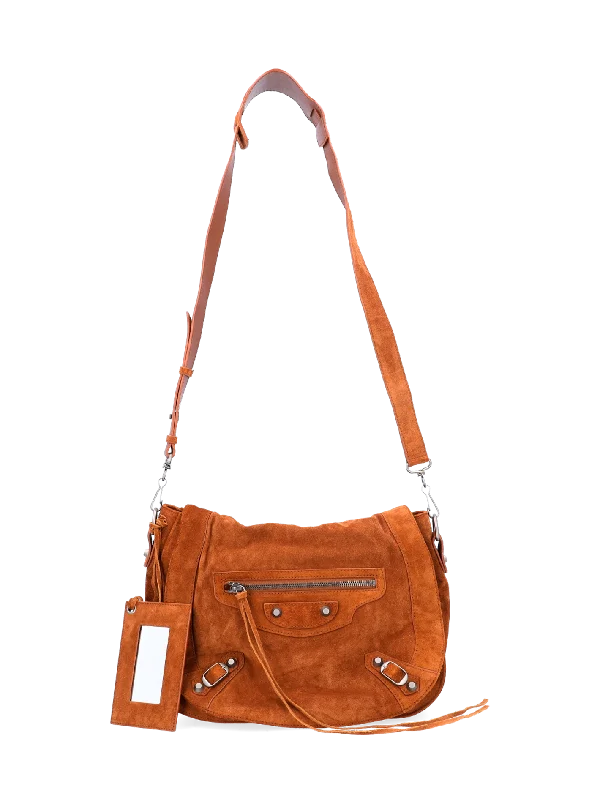 foldover suede crossbody bag