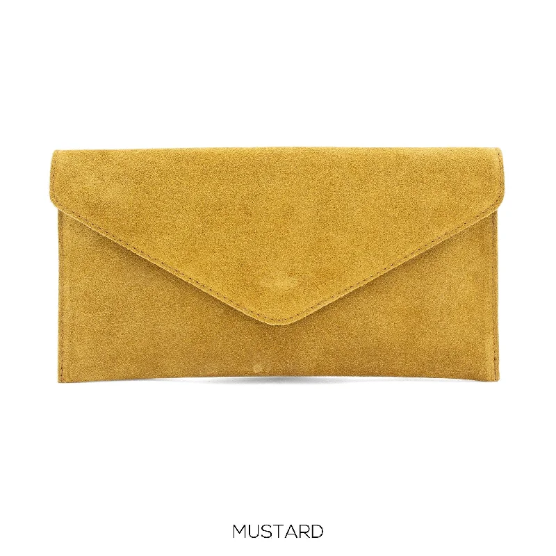 Mustard Envelope Clutch Bag