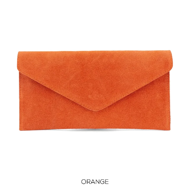 Orange Envelope Clutch Bag