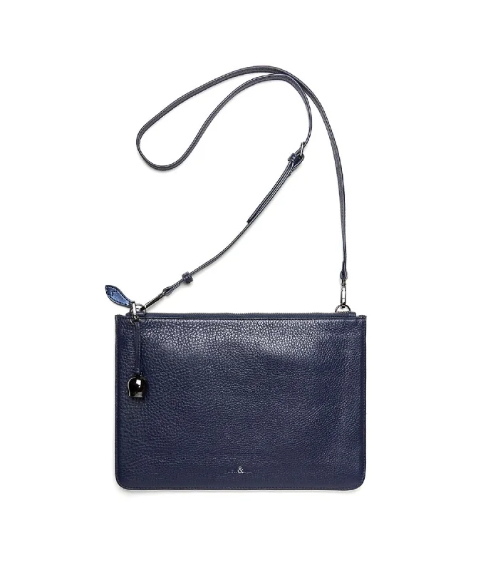 GIA Cross Body Bag / Oversize Clutch - Navy