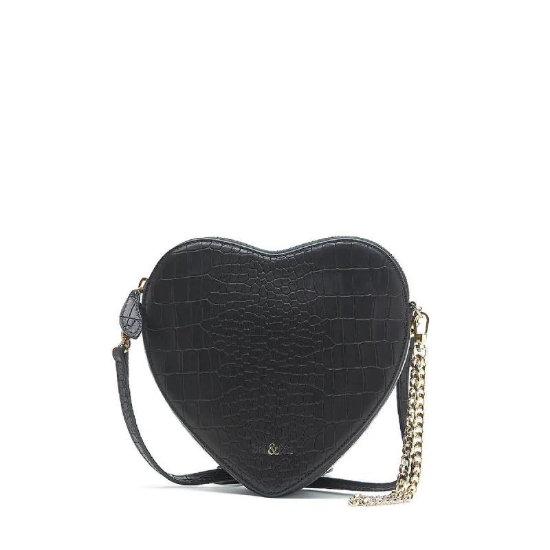 AMOUR Cross Body Bag / Wristlet Clutch - Black