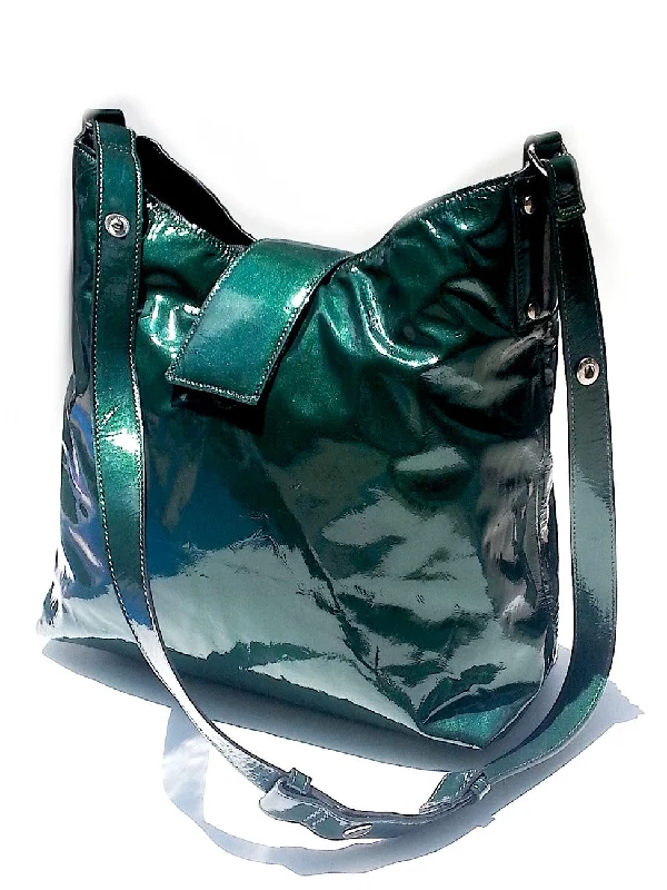 Hobo Crossbody Bag Patent Leather