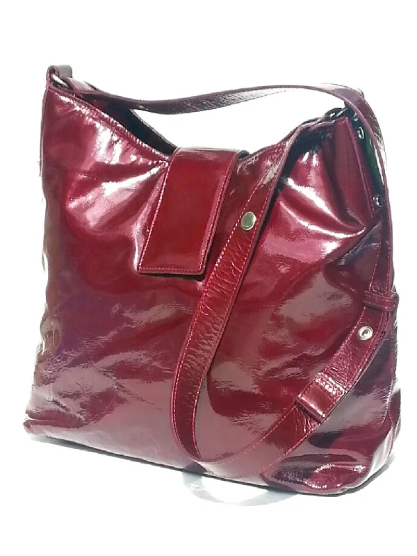 Hobo Crossbody Bag Patent Leather