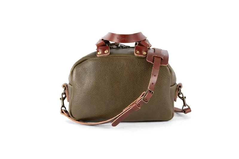 HOFFMAN LEATHER CROSSBODY BAG - OLIVE