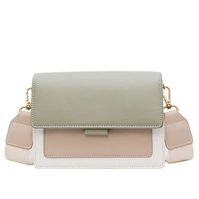 Multicolor Green Boxy Crossbody Bag