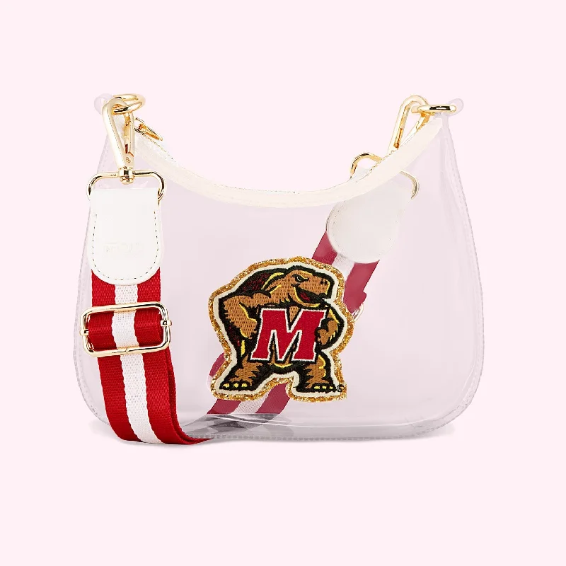 University of Maryland Clear Curved Crossbody Bag