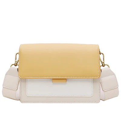 Multicolor Yellow Boxy Crossbody Bag