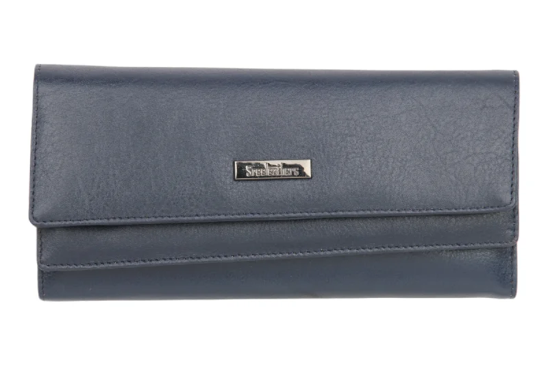 LADIES PREMIUM LEATHER CLUTCH 54506 (BLUE)